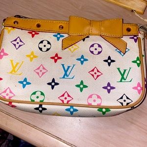 5x8 Louis Vuitton hand painted clutch